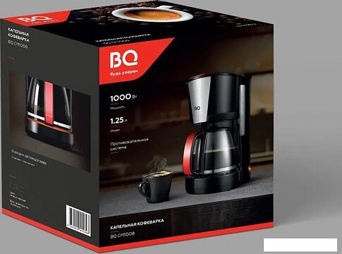 Кофеварка BQ CM1008 (красный/черный)