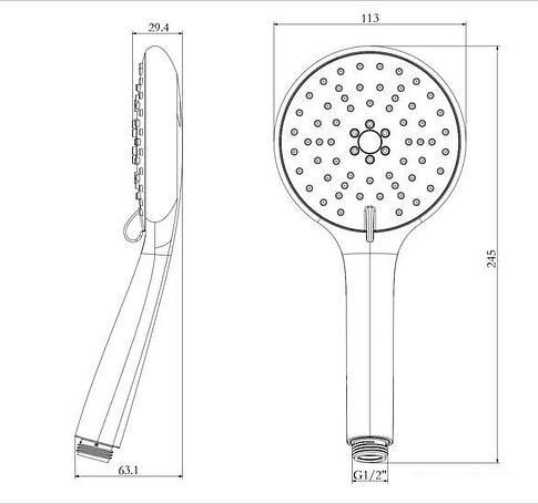 Душевая лейка Lemark LM8116C