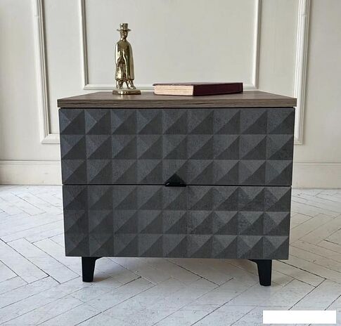 Консольный стол Shtabe Simple 7003 эко (графит/дуб веллингтон/черный)