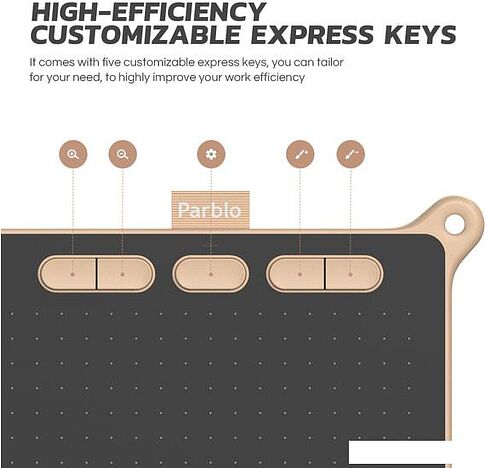 Графический планшет Parblo Ninos S (розовый)