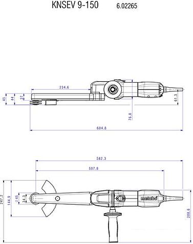 Угловая шлифмашина Metabo KNSE 9-150 SET 602265500