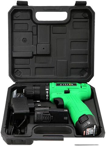 Дрель-шуруповерт Zitrek Green 12-Li-ion Plus 063-4042 (с 2-мя АКБ, кейс)
