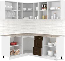 Готовая кухня Кортекс-мебель Корнелия Лира 1.5x1.9 (дуб сонома/венге/марсель)