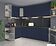 Готовая кухня Интерлиния Мила Матте 1.5x2.4 А левая (индиго/индиго глянец/кастилло темный)