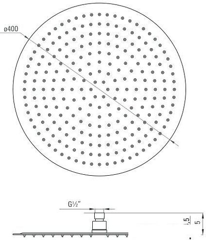 Верхний душ Deante Floks NAC 001K