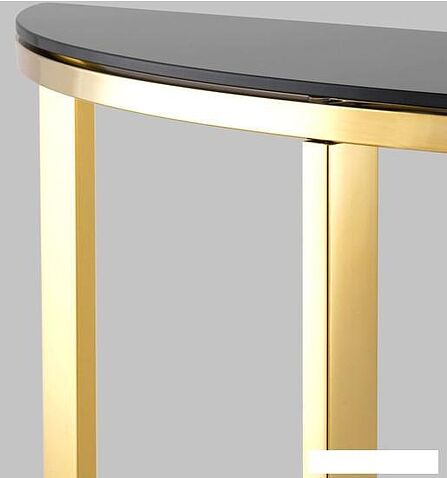 Консольный стол Stool Group Альба 115x30 ECST-095-SR-TG (стекло черное/сталь золото)