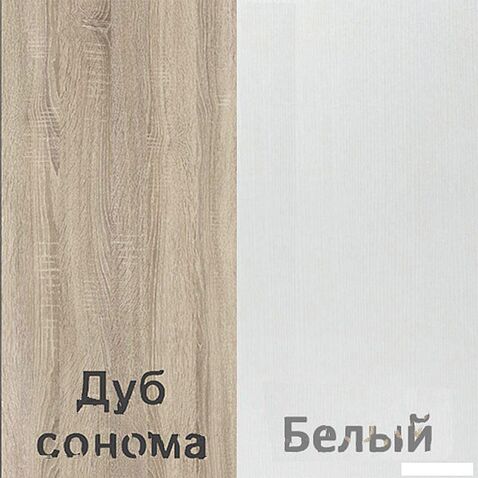 Комод Кортекс-мебель Бари 160 6ш (дуб сонома/дуб сонома/белый)