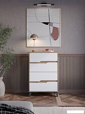 Комод ЭлиГард Eyva 4S (дуб вотан/белый)