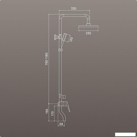 Душевая система  РМС PL7CH-009DK