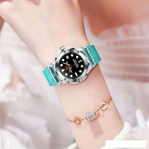 Умные часы Hoco Y13 (серебристый/бирюзовый)