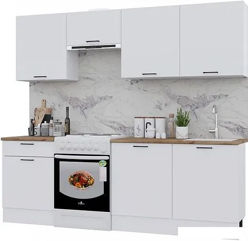 Готовая кухня Горизонт Paola 240 (белый)