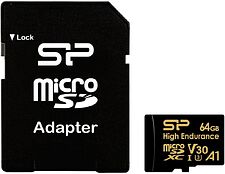 Карта памяти Silicon-Power Golden Series High Endurance microSDXC SP064GBSTXDV3V1HSP 64GB (с адаптером) Карта памяти Silicon-Power Golden Series High Endurance microSDXC SP064GBSTXDV3V1HSP 64GB (с адаптером)
