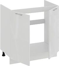 Шкаф напольный Трия Весна 1Н8М (белый/белый глянец)