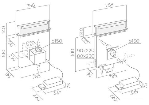 Кухонная вытяжка Elica Pandora IX/F/90 [PRF0120980]