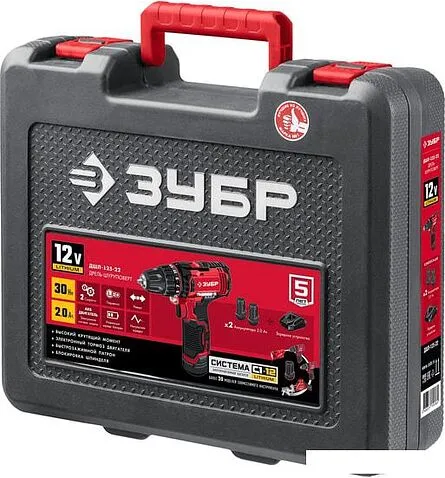 Дрель-шуруповерт Зубр Мастер ДШЛ-125-22 (с 2-мя АКБ, кейс)