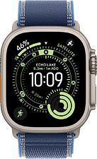 Умные часы Apple Watch Ultra 3 LTE 49 мм (титановый корпус, природный/синий, нейлоновый ремешок размера M/L)