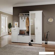 Тумба Империал Лацио 1д 1ящ (белое дерево/ручка бронза)