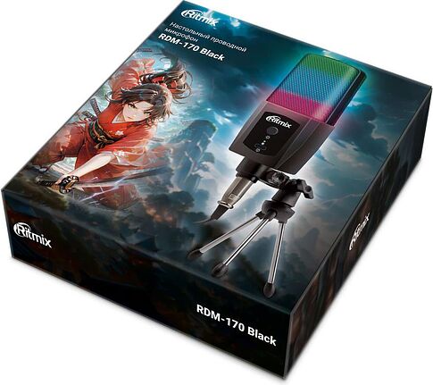 Проводной микрофон Ritmix RDM-170 (черный)