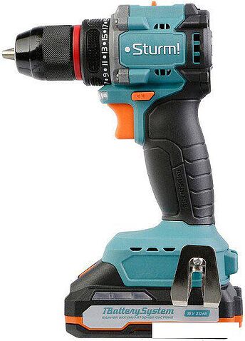 Дрель-шуруповерт Sturm CD1860BL (с 2-мя АКБ, кейс)