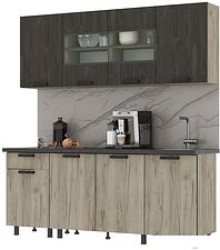 Готовая кухня Стендмебель Эдинбург 2.0 (железный камень/дуб крафт серый)