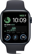 Умные часы Apple Watch SE 2 44 мм (алюминиевый корпус, полуночный/полуночный, спортивный силиконовый ремешок M/L) Умные часы Apple Watch SE 2 44 мм (алюминиевый корпус, полуночный/полуночный, спортивный силиконовый ремешок M/L)