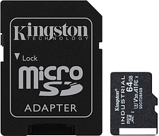 Карта памяти Kingston Industrial microSDHC SDCIT2/64GB 64GB (с адаптером)