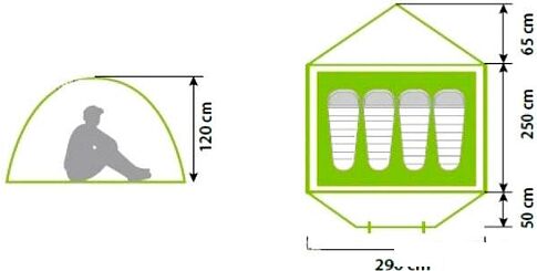 Палатка Norfin Hake 4 (NF-10406)