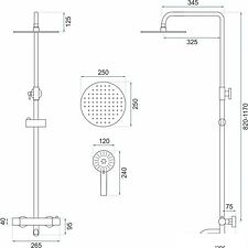 Душевая система  Rea Lungo matt gold REA-P6604 Душевая система  Rea Lungo matt gold REA-P6604