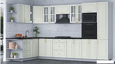 Готовая кухня Интерлиния Мила Шато 1.88x3.4 ВТ левая (белый/белый/кастилло темный) Готовая кухня Интерлиния Мила Шато 1.88x3.4 ВТ левая (белый/белый/кастилло темный)