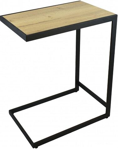 Приставной столик Гальваник ПГ-54 (дуб галифакс натуральный/эмаль черный муар) Приставной столик Гальваник ПГ-54 (дуб галифакс натуральный/эмаль черный муар)