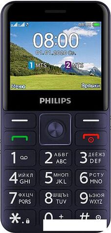 Мобильный телефон Philips Xenium E207 (синий)