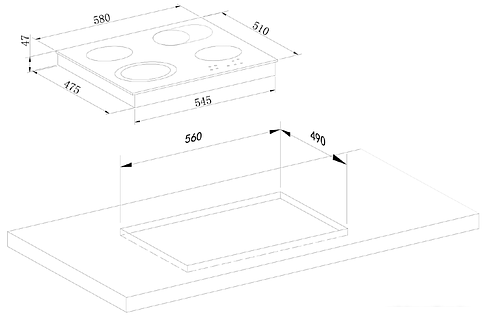 Варочная панель Weissgauff HV 642 BA Black Edition