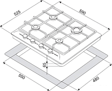 Варочная панель ZorG Technology BP6 FDW RCR