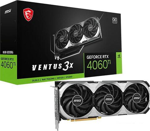 Видеокарта MSI GeForce RTX 4060 Ti Ventus 3X 8G OC