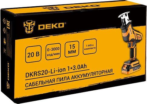 Сабельная пила Deko DKRS20 085-1069 (с 1-им АКБ)