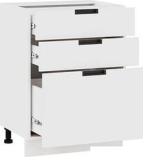 Шкаф напольный Трия Гренада 1Н6Я3 (белый/холст белый)