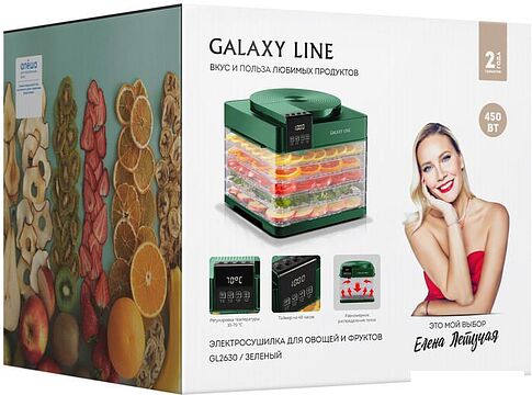 Сушилка для овощей и фруктов Galaxy Line GL2630 (зеленый)