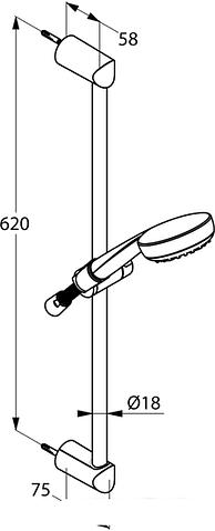 Душевой гарнитур Kludi Logo [6816005-00]