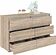 Комод Кортекс-мебель Бари 120 6ш (дуб сонома/дуб сонома/белый)