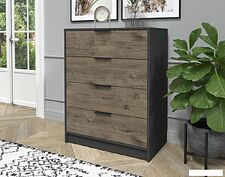 Комод Интерлиния Концепт КТ-К80 (дуб веллингтон/антрацит)