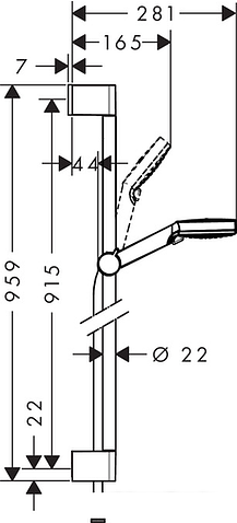 Душевой гарнитур Hansgrohe Crometta Vario Shower Set [26536400]