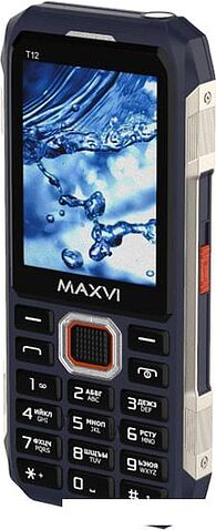 Кнопочный телефон Maxvi T12 (синий)