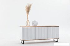 Тумба Shtabe Royal 5041 эко (белый/дуб сантана/черный)