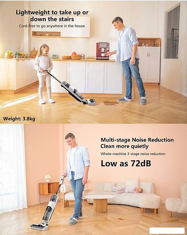 Вертикальный пылесос с влажной уборкой Redkey Cordless Wet Dry Vacuum Cleaner W12