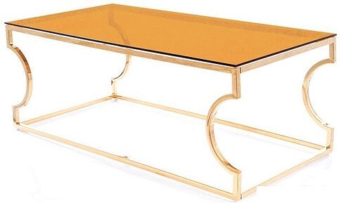 Журнальный столик Signal Kenzo A (дымчатый янтарь/золотой)