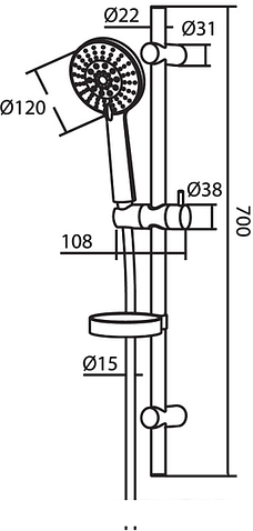 Душевой гарнитур Damixa Palace One 914100000