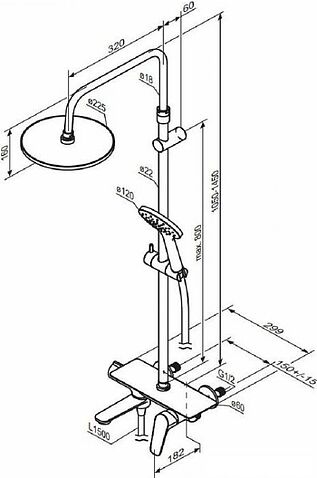 Душевая система  Damixa Jupiter 977730000