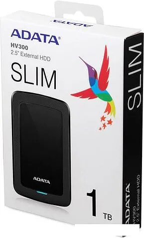 Внешний накопитель ADATA HV300 AHV300-1TU31-CBK 1TB (черный)