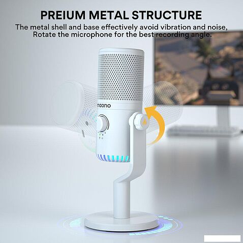 Проводной микрофон Maono DM30 (белый)