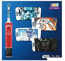 Комплект зубных щеток Oral-B Vitality Pro Cross Action + Vitality D100 Kids Star Wars (2 шт, черный/красный) Комплект зубных щеток Oral-B Vitality Pro Cross Action + Vitality D100 Kids Star Wars (2 шт, черный/красный)